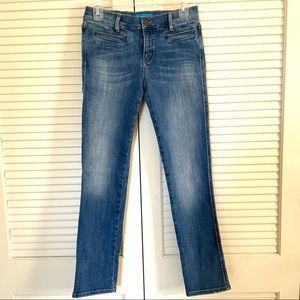 MiH Pairs Jeans Mid Rise Cropped Blue Ankle Jeans for Women Size 25